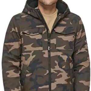 Levi's Men's Size XL Camo Soft Shell Sherpa Lined Hooded Trucker Jacket 🔥